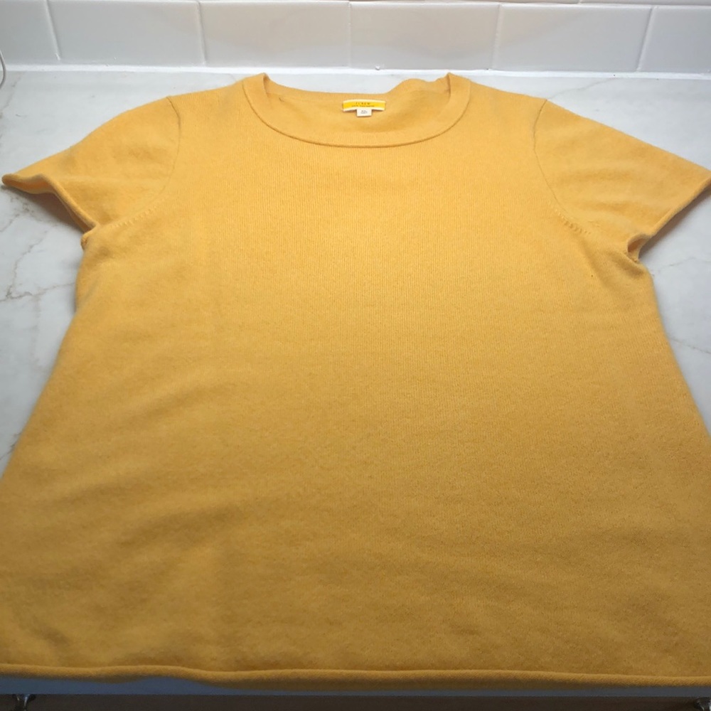 J. Crew cashmere T-shirt MARIGOLD BLOSSOM
